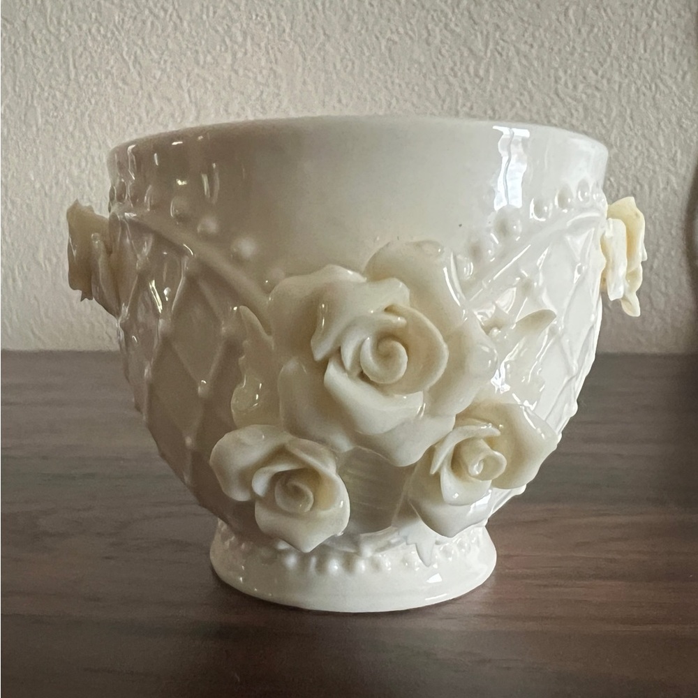 Elegant Cream Floral China Cup